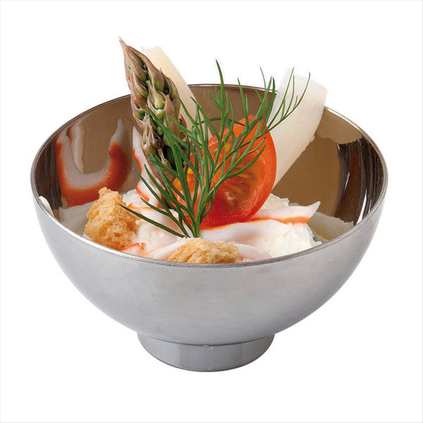 MISE EN BOUCHE BOLS 72 ML Ø 6,7x3,5 CM ARGENTE PLASTIQUE PS - vendu par 500 unités