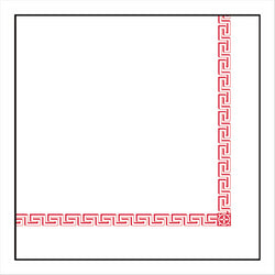 Serviettes "grecque" 45g/m² 40x40cm blanc airlaid style Tissu (Like Linen) - carton de 700