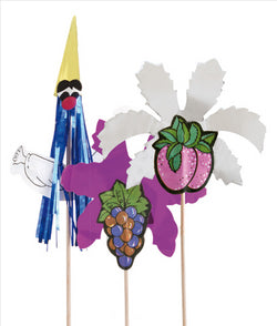 DECORATION GLACES "FANTAISIE" 15 (h) CM ASSORTI BOIS - vendu par 100 unités (Prix unitaire = 0,06 euros)