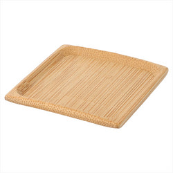 MINI ASSIETTES 6x6 CM NATUREL BOIS BAMBOU - vendu par 24 unités (Prix unitaire = 0,42 euros)