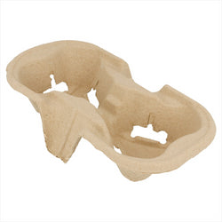 PORTE-GOBELETS, 2 GOBELETS 21x10,5 CM NATUREL CARTON - vendu par 600 unités (Prix unitaire = 0,153 euros)