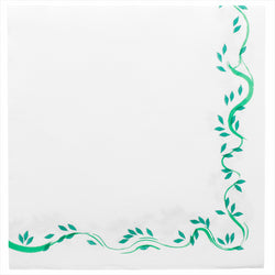 Serviettes ecolabel 'Ouate gaufrée (Double point) - floralia' 18g/m² 40x40cm blanc ouate - carton de 1200