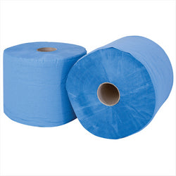 BOBINES BLEU 2 PLIS - 900 FEUILLES 20 G/M2 Ø31x24 CM BLEU OUATE - vendu par 2 unités (Prix unitaire = 9 euros)
