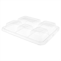 COUVERCLES POUR PLATEAUX 221.92 COMPOSTABLE ET BIODEGRADABLE 27x22x3,6 CM TRANSPARENT PET 