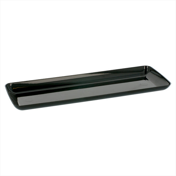 MINI PLATEAUX MISE EN BOUCHE 19x6,5x1,2 CM NOIR PLASTIQUE PS - vendu par 500 unités