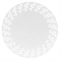 DENTELLES RONDES AJOURÉES 53 G/M2 Ø 27 CM BLANC PAPIER - vendu par 250 unités (Prix unitaire = 0,02625 euros)