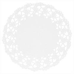 DENTELLES RONDES AJOURÉES 53 G/M2 Ø 11,5 CM BLANC PAPIER - vendu par 250 unités (Prix unitaire = 0,0064 euros)