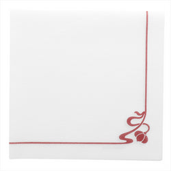 Serviettes "rose" 45g/m² 40x40cm blanc airlaid style Tissu (Like Linen) - carton de 700