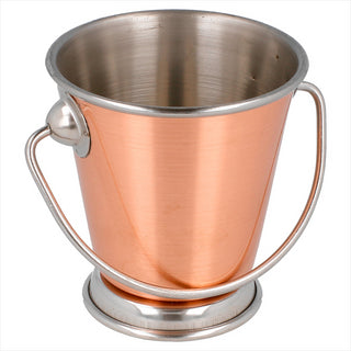 MINI SEAUX Ø 7x7 CM CUIVRE INOX - vendu par 12 unités