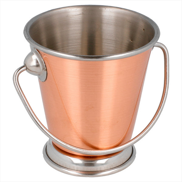 MINI SEAUX Ø 7x7 CM CUIVRE INOX - vendu par 12 unités