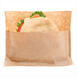 SACS AVEC BASE 'KANGOO PACK' 50 G/M2 + 20  PELD 21x17/11x3 CM NATUREL KRAFT - vendu par 100 unités (Prix unitaire = 0,045 euros)