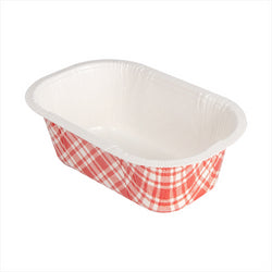 Barquettes thermo fixantes 'vichy' 480 ml 390 g/m2 + 25g/m2  pet 16x10x5,5 cm blanc carton - vendu par 1000 unités (prix unitaire = 0,15 euros)