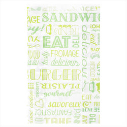 Pochettes burger 'parole' 14+7x22cm vert ingraissable - vendu par 500 (PU 0,024€)