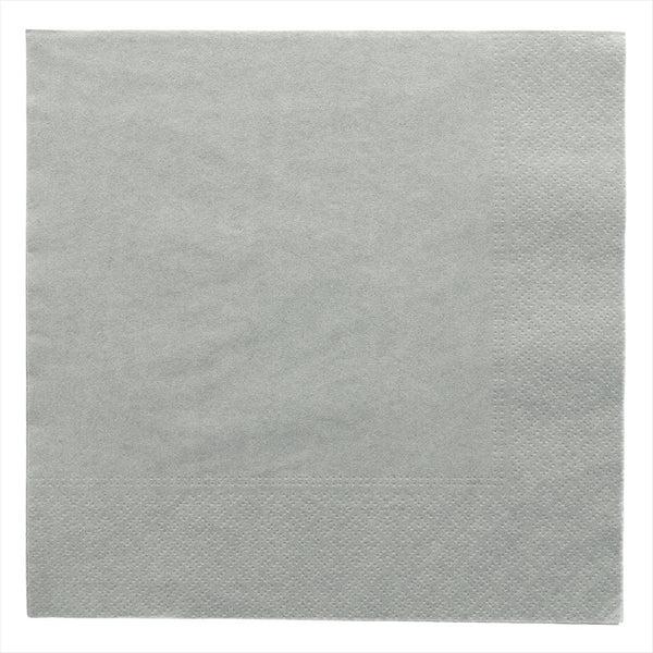 Serviettes ecolabel 2 plis 18g/m² 39x39cm gris ouate - vendu par 1600 (PU 0,033€)