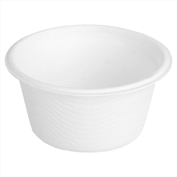 Pots compostable et biodegradable 55 ml ø 6x3 cm blanc canne à sucre - vendu par 1000 (PU 0,047€)