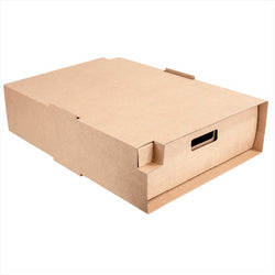 PLATEAUX "TRAITEUR" GRAND + ÉTUI 500 G/M2 45,5x34x11,5 CM HAVANE KRAFT - vendu par 25 unités (Prix unitaire = 3,1 euros)