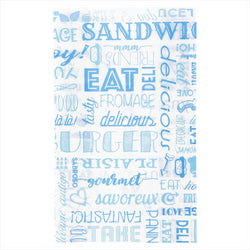 Pochettes burgers 'parole' 14+7x22cm bleu ingraissable - vendu par 500 (PU 0,024€)
