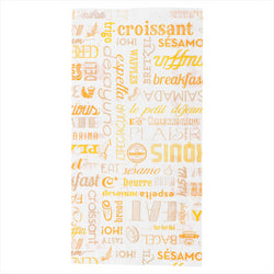 SACHETS CROISSANT 'PAROLE' 35 G/M2 14+7x26 CM BLANC CELLULOSE - vendu par 500 unités (Prix unitaire = 0,021 euros)