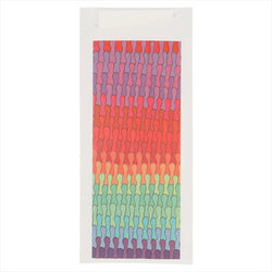 Pochette pour couverts + serviette 'just in time - colorama' 90 + 10pepe g/m² 8,5x19,5 cm blanc airlaid style tissu - carton de 250