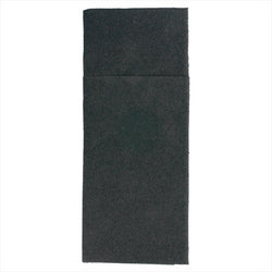 Serviettes kangourou 55g/m² 33x40cm noir airlaid style tissu - carton de 700