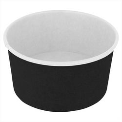 POTS À GLACES 150 ML 250 + 18 PE G/M2 Ø 8,5x4,5 CM NOIR CARTON 