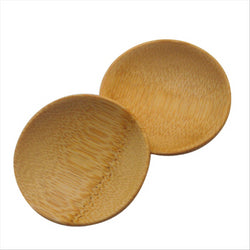 MINI ASSIETTES RONDES Ø 6 CM NATUREL BOIS BAMBOU - vendu par 24 unités (Prix unitaire = 0,45 euros)