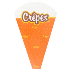 Cones crêpes 170 g/m2 12x2,5x19 cm blanc carton - vendu par 2000 unités