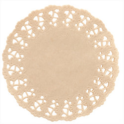 DENTELLES RONDES AJOURÉES 40 G/M2 Ø 30,5 CM NATUREL KRAFT - vendu par 250 unités (Prix unitaire = 0,043 euros)