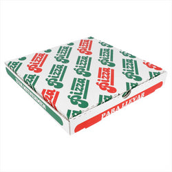 BOÎTES PIZZA MICROCANNELURE 348 G/M2 24x24x3 CM BLANC CARTON - vendu par 100 unités (Prix unitaire = 0,24 euros)