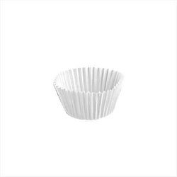 CAISSETTE PETITS FOURS 50 G/M2 Ø 5,7x4,8 CM BLANC INGRAISSABLE - vendu par 500 unités (Prix unitaire = 0,015 euros)