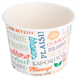 Pots 'parole' 500 ml 280 + 18  pe g/m2 ø11x8,2 cm blanc carton - vendu par 500 unités (prix unitaire = 0,139 euros)