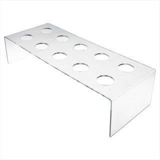STAND 10 CÔNES CHAMPAGNE 33,5x13x8 CM TRANSPARENT PLASTIQUE PS - vendu par 1 unités
