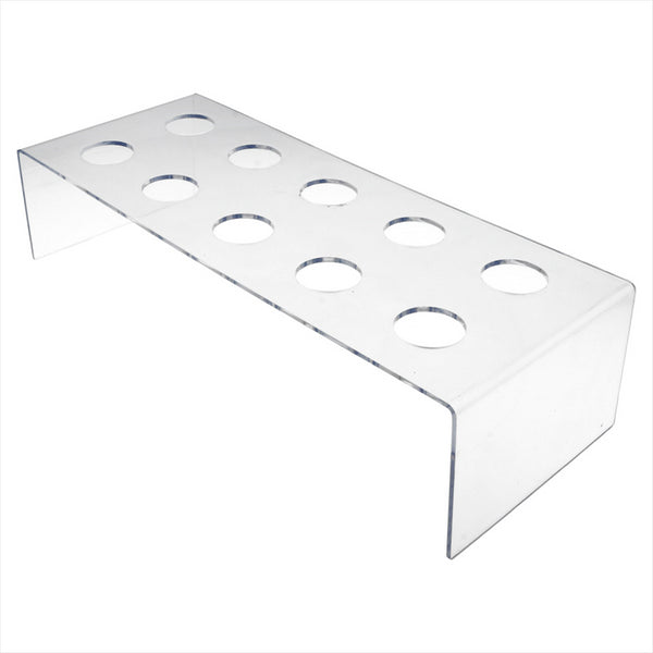STAND 10 CÔNES CHAMPAGNE 33,5x13x8 CM TRANSPARENT PLASTIQUE PS - vendu par 1 unités