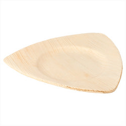 Assiettes triangulaires 'palmier' 15x13x1 cm naturel palmier - carton de 200 unités