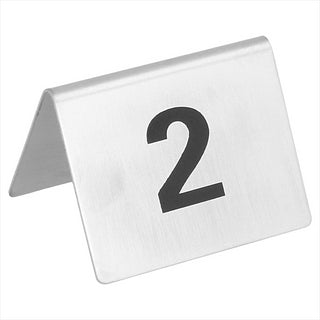 NUMÉROS DE TABLE DU 1 AU 25 5,2x4,2 CM ARGENTE INOX - vendu par 1 unités (Prix unitaire = 49 euros)
