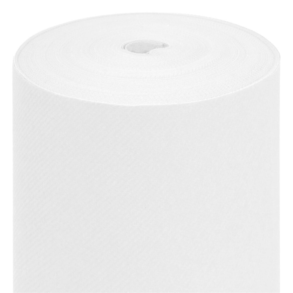 Nappe 55 g/m² 120x500 cm blanc airlaid style tissu - vendu à l'unité