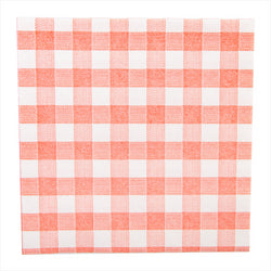 Serviettes 'like linen - vichy' 70g/m² 40x40cm rouge like linen - carton de 600