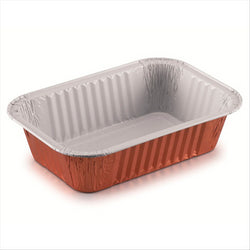 Récipients laqués 910 ml 20,4x13,8x4,9 cm cuivre aluminium - vendu par 100 unités (prix unitaire = 0,305 euros)