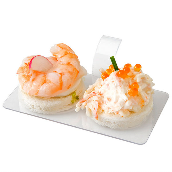 18 U. BASE TAPAS RECTANGULAIRE AVEC ANSE 10x5,5 CM TRANSPARENT PLASTIQUE PS - vendu par 72 unités