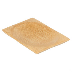 MINI ASSIETTES RECTANGULAIRES 6x8 CM NATUREL BOIS BAMBOU - vendu par 24 unités (Prix unitaire = 0,55 euros)