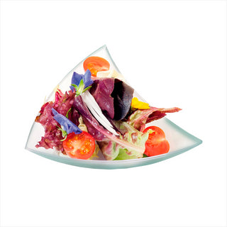 RÉCIPIENTS TRIANGULAIRES POUR MISE EN BOUCHE 12,5x12x2 CM VERT D'EAU PLASTIQUE PS - vendu par 576 unités