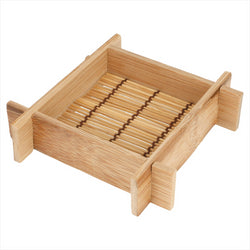 20 MINI RÉCIPIENTS 12x12x3 CM NATUREL BOIS BAMBOU - vendu par 1 unités (Prix unitaire = 32,8 euros)