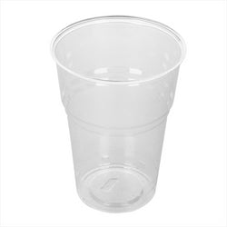 Gobelets compostables 400 ml ø 8,5x11,2 cm transparent pla - carton de 1000 unités