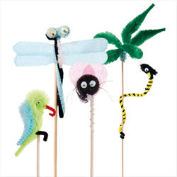 DÉCORATIONS GLACES "CHENILLE" 19/26 (h) CM ASSORTI BOIS - vendu par 100 unités (Prix unitaire = 0,315 euros)