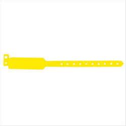 BRACELETS INVIOLABLES 25 CM JAUNE PVC - vendu par 100 unités (Prix unitaire = 0,165 euros)