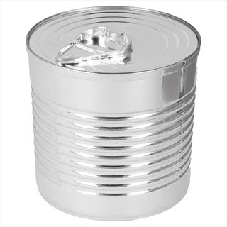 BOÎTES DE CONSERVE 220 ML Ø7,4x7,3 CM ARGENTE PLASTIQUE PS - vendu par 100 unités