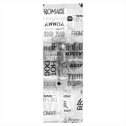 SACHETS POUR SANDWICHES 'PAROLE' 35+20 G/M2 12+4x35 CM ARGENTE PARCHEMIN + ALUMINIUM - vendu par 500 unités (Prix unitaire = 0,105 euros)