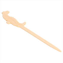 Piques "hippocampe" 9 (h) cm naturel bois bambou - vendu par 100 (PU 0,0615€)