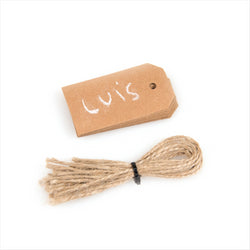 12 U. ÉTIQUETTES D'ARDOISE 3,9x7 CM MARRON CARTON - vendu par 50 unités (Prix unitaire = 2,1 euros)