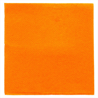Serviettes ecolabel 'double point' 18g/m² 20x20cm clementine ouate - vendu par 2400 (PU 0,013€)